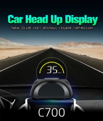 New C700 car HUD OBD2 head up display HD LED with adjustable transparent reflection board more clear in display speed RPM