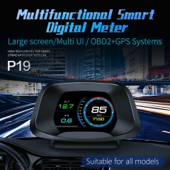 2020 P19 Model Car OBD+GPS Diagnostic Gauge Digital Meter Head Up Display HUD