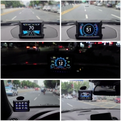 唯颖智能P22汽车OBD2液晶仪表GPS坡度仪