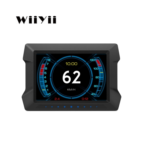 WiiYii P22 Car LCD Meter diagnostic tools HUD Head Up Display Car obd Gauge GPS Slopemeter