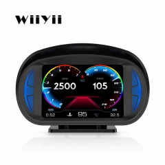 WiiYii P2 OBD Meter Car Racing Gauge HUD OBD2 Gauge+GPS Slope meter+ RGB lights