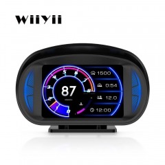 WiiYii P2 OBD Meter Car Racing Gauge HUD OBD2 Gauge+GPS Slope meter+ RGB lights