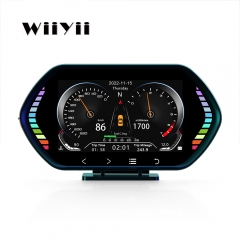 WiiYii F12 Car OBD2 GPS LCD Meter diagnostic tool HUD Racing Gauge Car obd2 Gauge