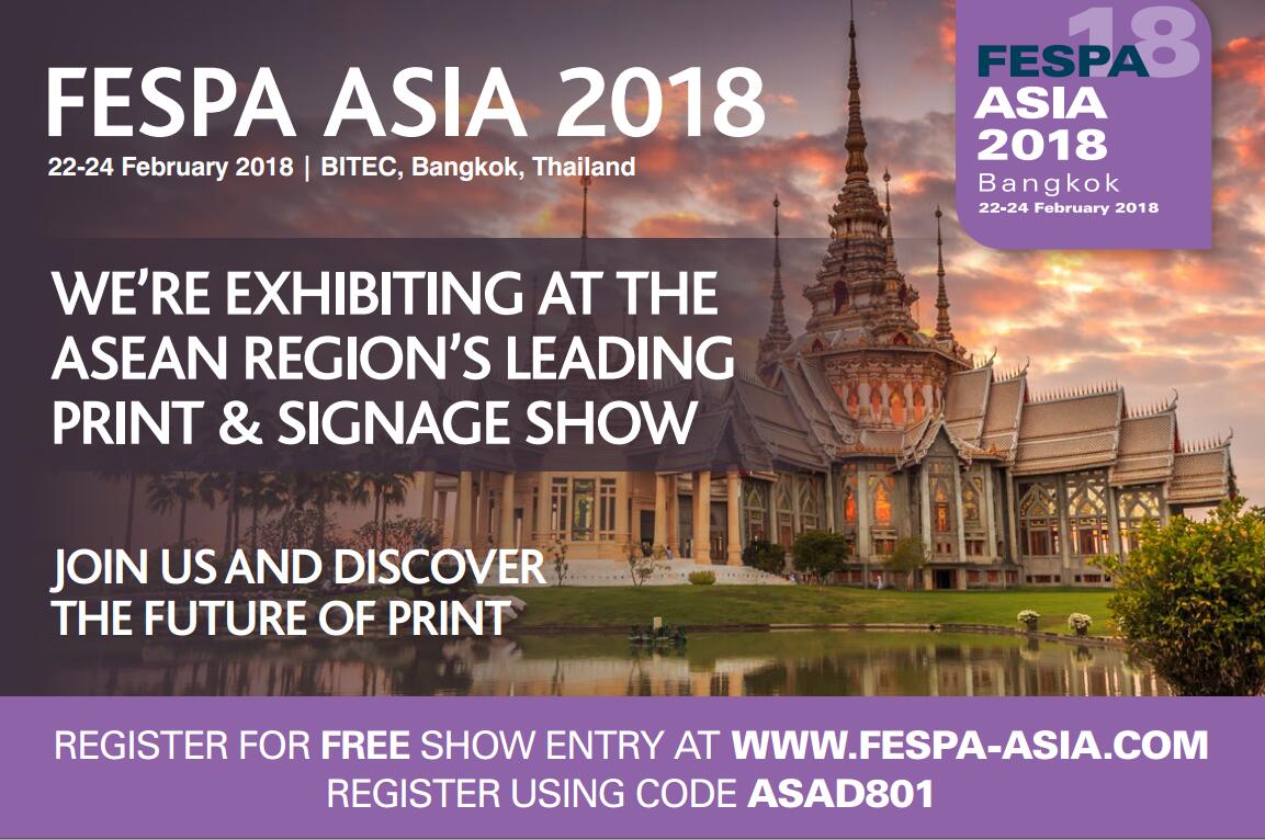 FESPA 2018 Bangkok Tailandia, ¿vienes?