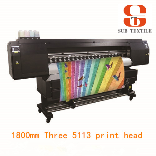 Nuestro producto estrella -1.8m Alta velocidad tres 5113 impresora de sublimación de cabezales de impresión