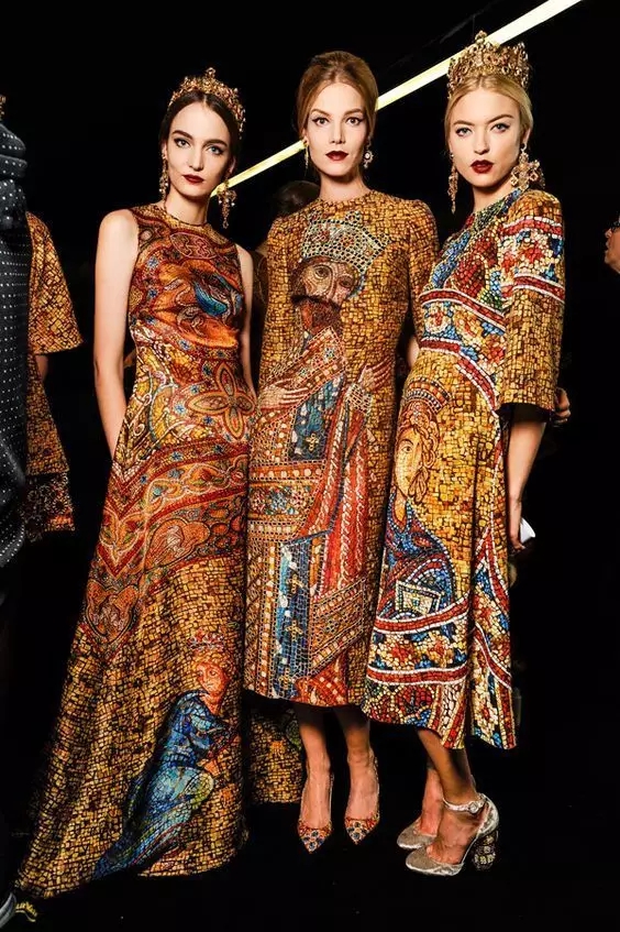 BYZANTINE DOLCE & GABBANA 2013 design with historical and cultural elements, Custom ink