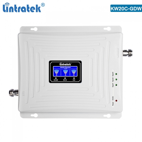 Lintratek 900/1800/2100MHz  2/3/4G Mobile Phone signal Repeater band 1 band 3 kw20c