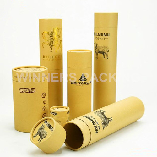 New Custom Round Paper Packaging, Cardboard Cylinder Tube Box, Kraft Paper Tube Wholesale