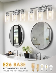 3-Light Silver Bathroom Vanity Lamp