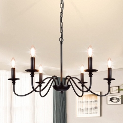 6-Light Industrial Iron Farmhouse Chandeliers