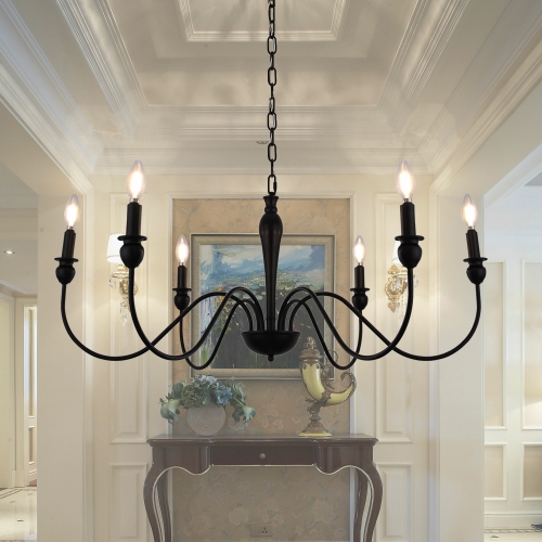 6-Light Hanging Farmhouse Chandeliers