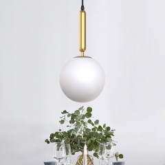 1-Light Golden Globe Pendant Light