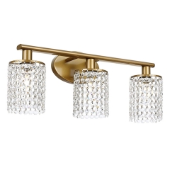 3-Light Modern Golden Bathroom Vanity Lights