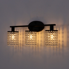 3-Light Modern Black Bathroom Vanity Lights