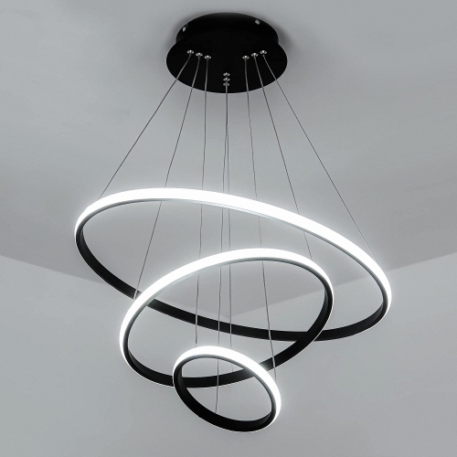 LED 3-Ring Circle Design Hanging Ceiling Light