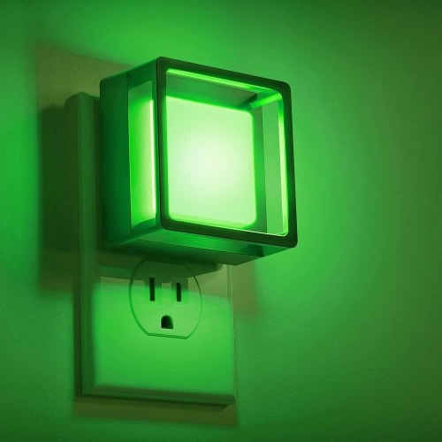 GREEN Color Square Shape LED Night Light