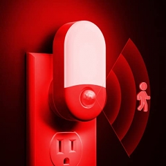 Oval Shape RED Motion Sensor Night Light