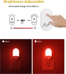 Oval Shape RED Motion Sensor Night Light