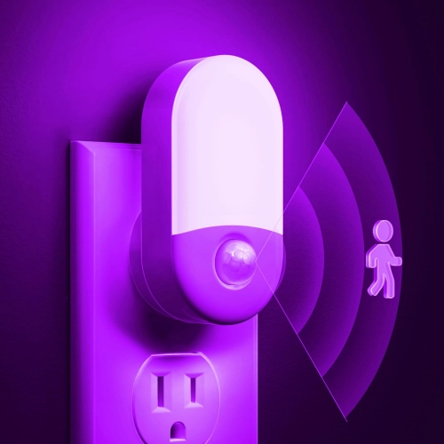 Oval Shape PURPLE Motion Sensor Night Light