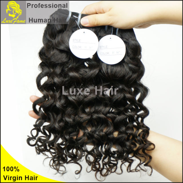 7A virgin Peruvian hair Italian curly 2pcs/pack free shipping