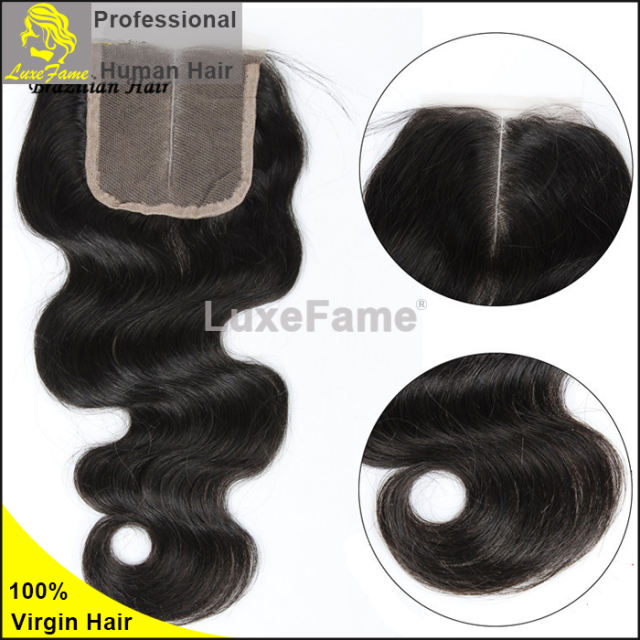 Luxefame hair Remy Hair Brazilian body wave Lace Closure, 4"*4" Swiss Lace with 130% density Free Shipping
