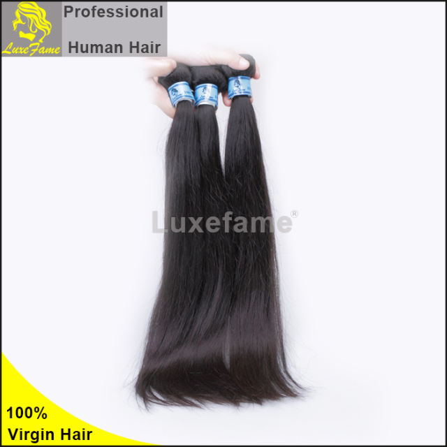 Grade 8A 3PCS Brazilian Virgin Hair With Lace Closure Straight For A Full Head Shipping Free