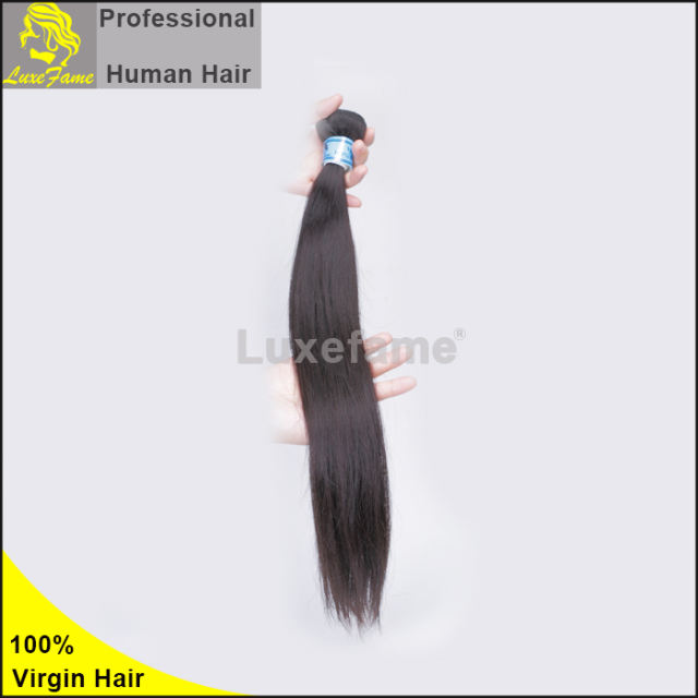 9A virgin brazilian hair natural straight 1pc/pack free shipping