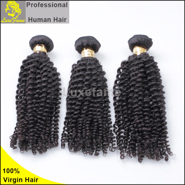 7A virgin Peruvian hair Jerry curly 4pcs/pack free shipping