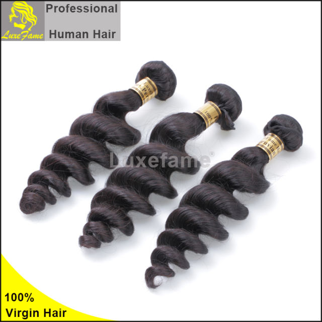 7A virgin Peruvian hair Loose wave 3pcs/pack free shipping