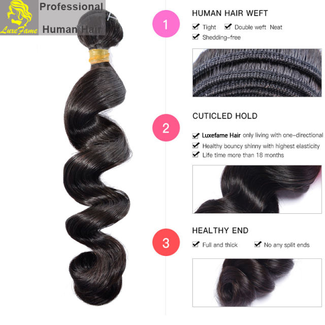 9A Virgin brazilian hair Loose Wave 1pc or 5pcs/pack free shipping