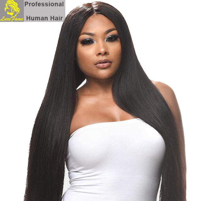 Royal Grade 2/3/4PCS  Virgin Hair With Lace Closure Natural Straight For A Full Head Shipping