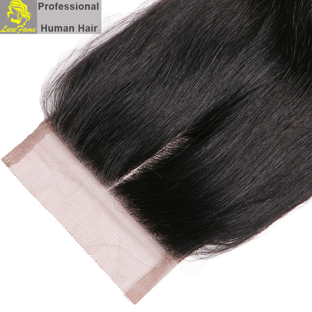 Top Grade 2/3/4PCS  Virgin Hair With Lace Closure Natural Straight For A Full Head Shipping