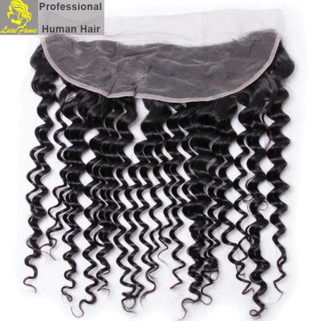 Top Grade 2/3/4PCS Virgin Hair With Lace Frontal Deep Wave For A Full Head Shipping