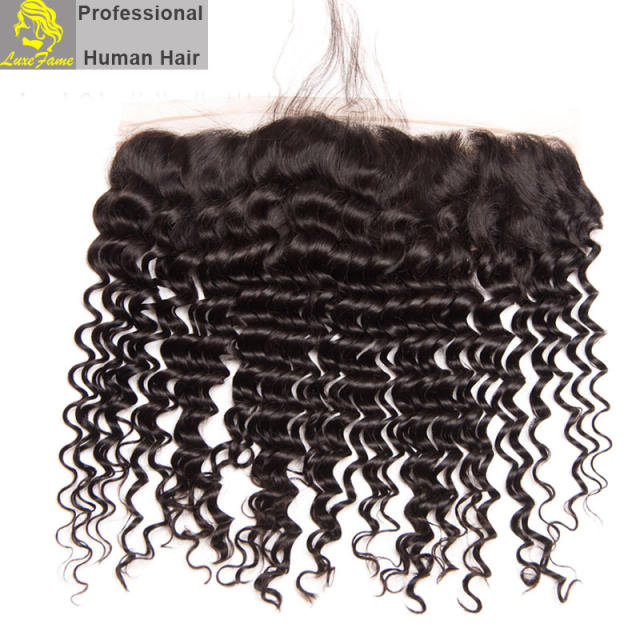 Top Grade 2/3/4PCS Virgin Hair With Lace Frontal Deep Wave For A Full Head Shipping