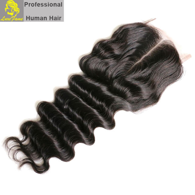 Top Grade 2/3/4PCS Virgin Hair With Lace Closure Loose Deep For A Full Head Shipping