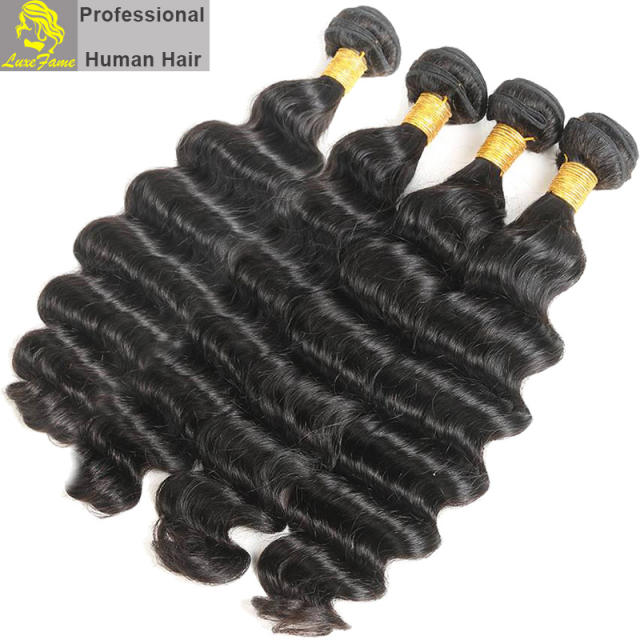 Top Grade 2/3/4PCS Virgin Hair With Lace Frontal  Loose Deep For A Full Head Shipping