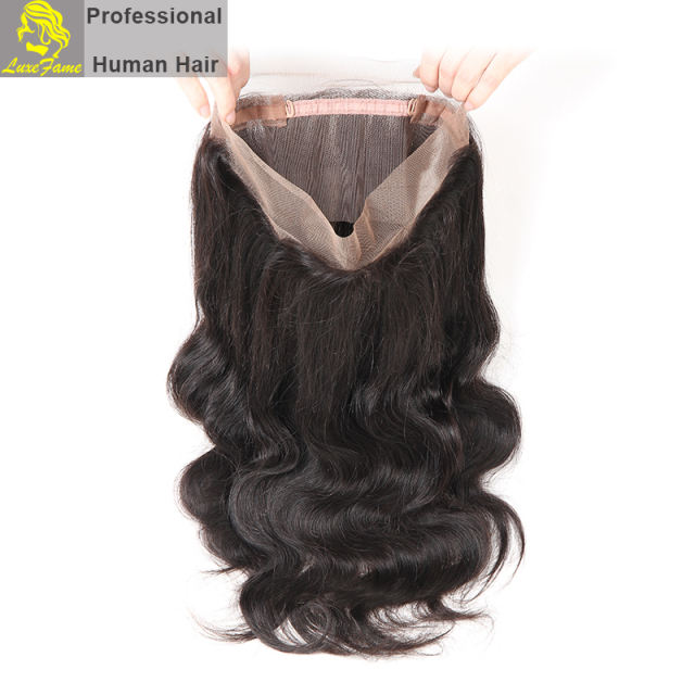 Luxefame 360 Lace Frontal  body wave Remy Hair Natural Hairline With Baby Hair 100% Human Hair Free Shipping