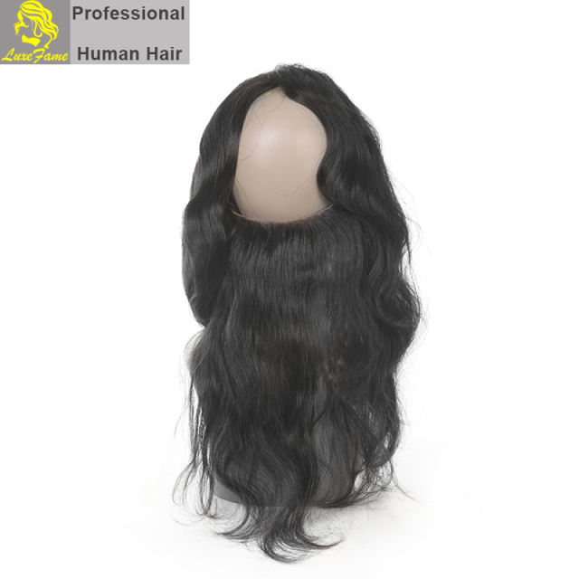 Luxefame 360 Lace Frontal  body wave Remy Hair Natural Hairline With Baby Hair 100% Human Hair Free Shipping