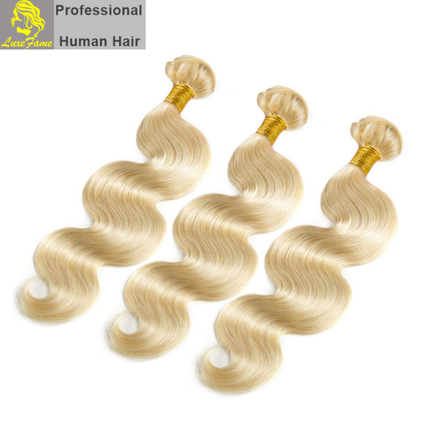 8A virgin Hair With Lace  Closure 613# hair Body Wave2pcs or 3pcs or 4pcs/pack free shipping