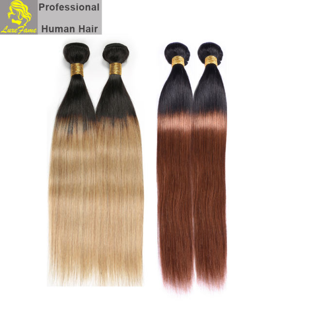 Virgin hair straight Color T#1B/Red/99J/27#/30# 2pcs or 3pcs or 4pcs/pack free shipping