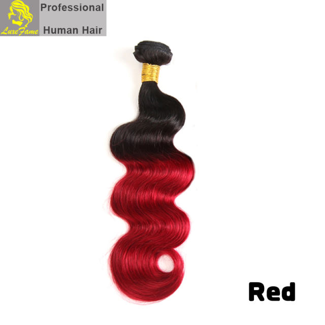 Virgin hair Body Wave Color T#1B/Red/99J/27#/30# 1pc or 5pcs/pack free shipping