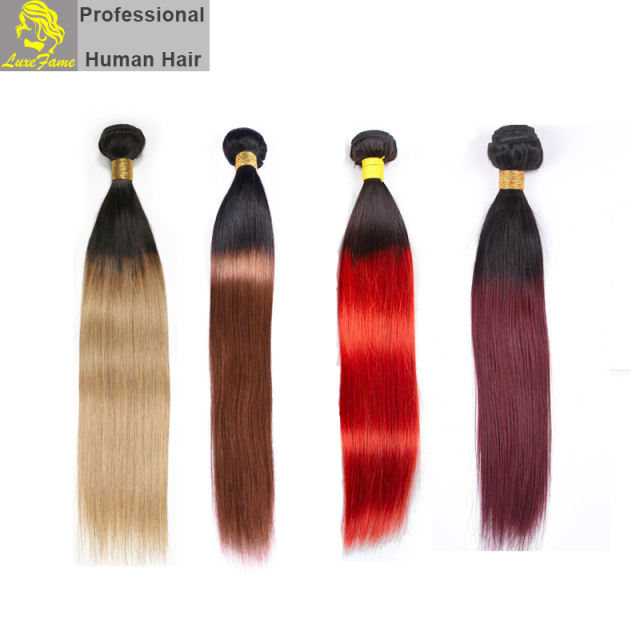 Virgin hair straight Color T#1B/Red/99J/27#/30# 1pc or 5pcs/pack free shipping