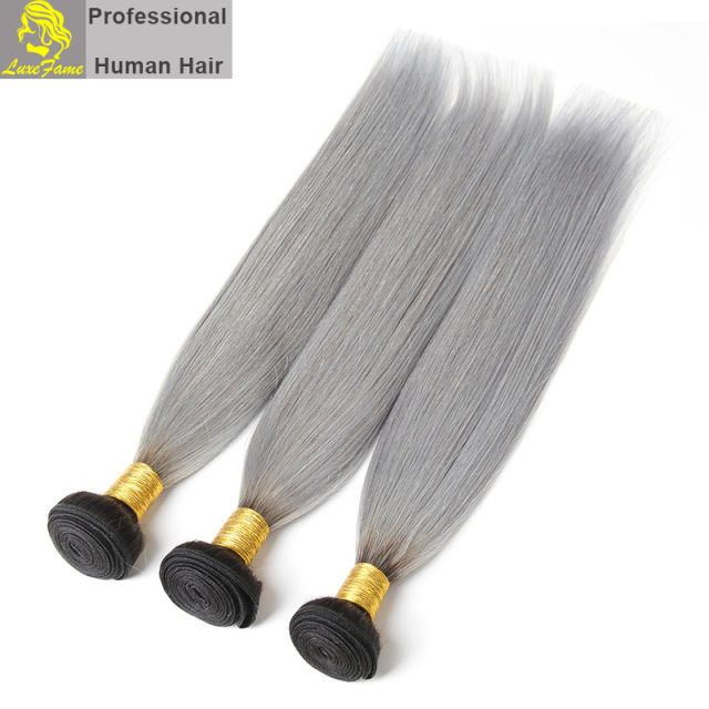 Virgin hair straight Color T#1B/Grey/613# 1pc or 5pcs/pack free shipping