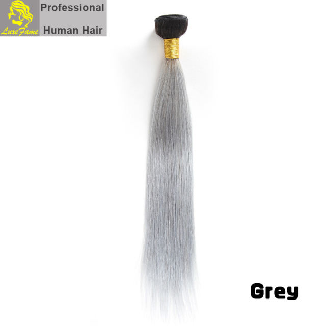 Virgin hair  straight Color T#1B/Grey/613# 2pcs or 3pcs or 4pcs/pack free shipping