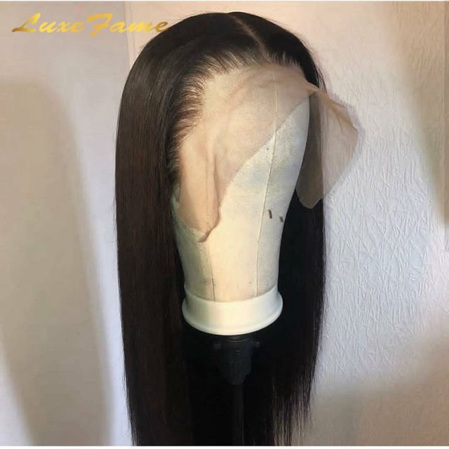 Luxefame 13*6 Human Hair Lace Wigs Straight Human Hair Wigs PrePlucked Lace Frontal Wig