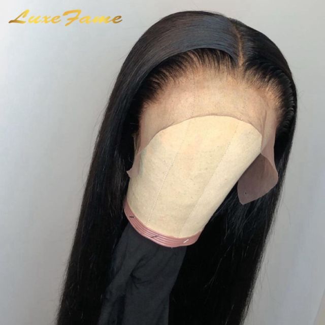 Luxefame 13*6 Human Hair Lace Wigs Straight Human Hair Wigs PrePlucked Lace Frontal Wig