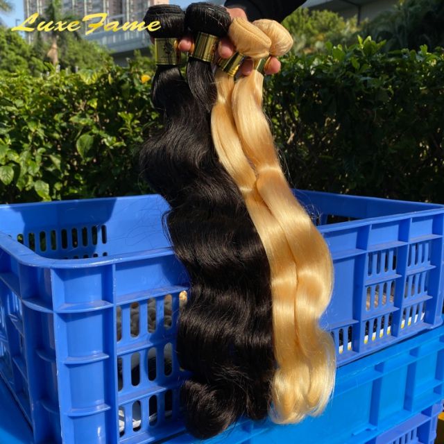 Luxefame Body Wave 613 Blonde Hair Vendor Brazilian  Blonde Human Hair Bundle