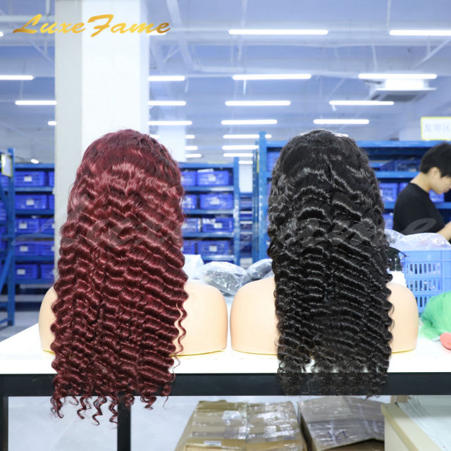 Ready In Stock 99j Pineaaple Virgin Human Deepwave Wigs Unprocessed Raw Hair Vendor
