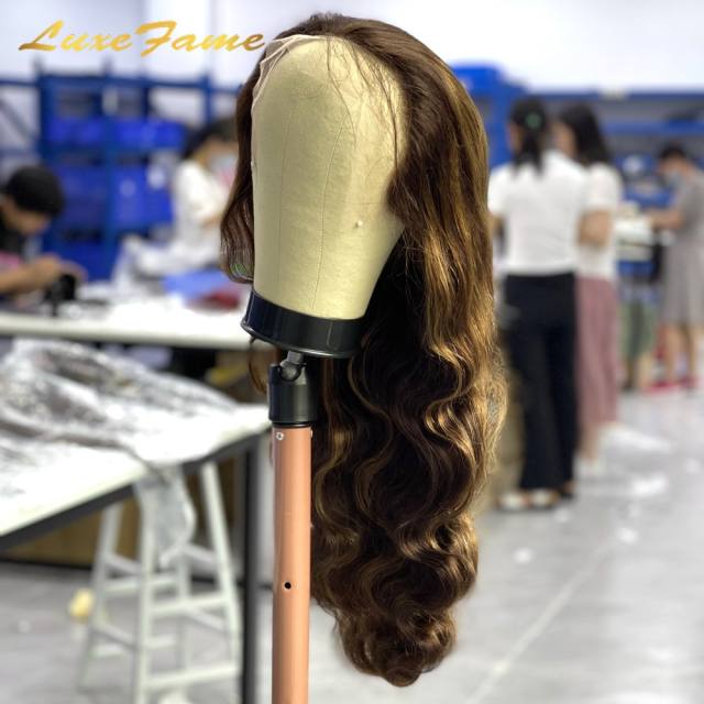 Luxefame Hair P4/27 Pre Plucked Highlight Wigs For Black Women Bodywave Lace Frontal Wig