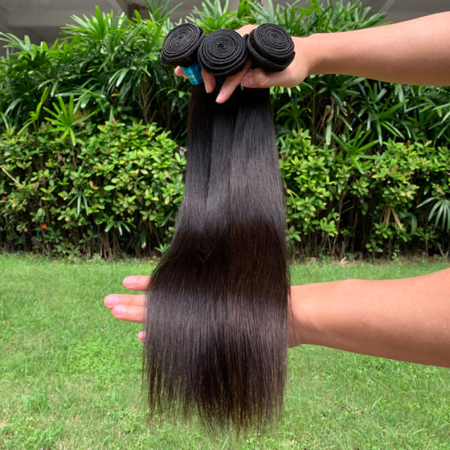 Luxefame 100% grade 9a virgin hair raw malaysian human hair weft double drawn virgin hair